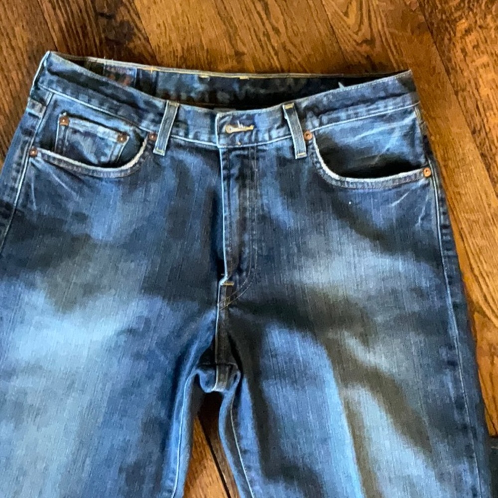 Men’s lucky brand, bootleg zip fly jeans